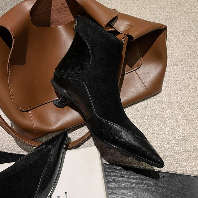 Luxury Leather Pointed Toe Tall Boots