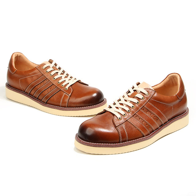 CarvedLux Exotic Texture Low-Top Sneakers