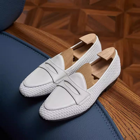 ModishLux Leather Chic Slip-Ons Loafers