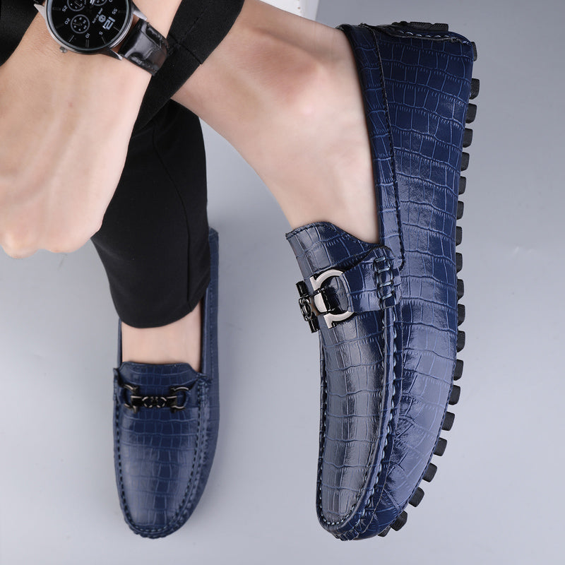 Luxury CrocBlend Crocodile Pattern Slip-On Loafers