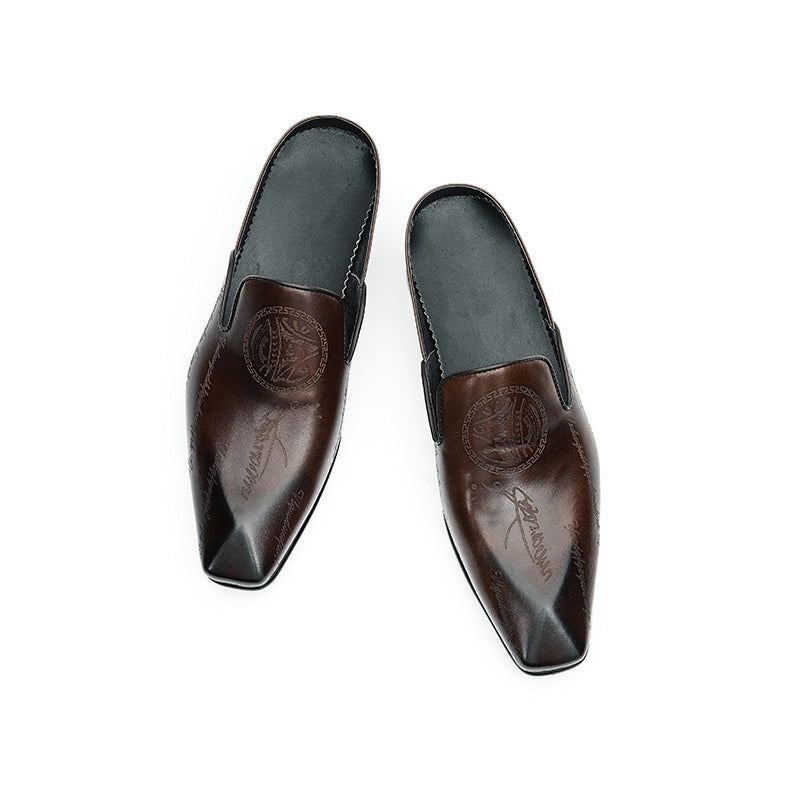 AlliLuxo Exotic Slip On Dress Shoes