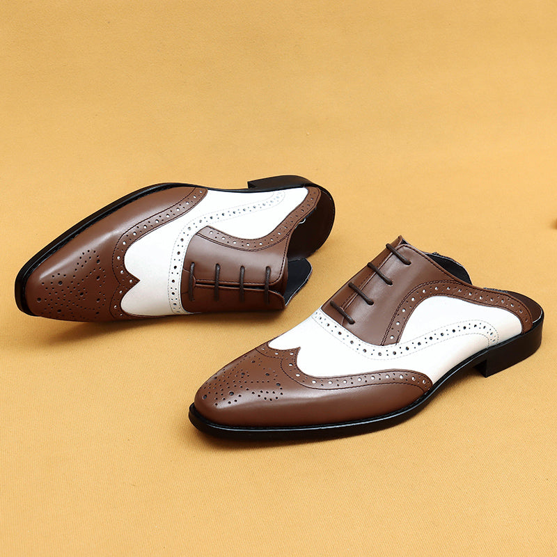 Modish Leather Lace-Up Dress Shoes