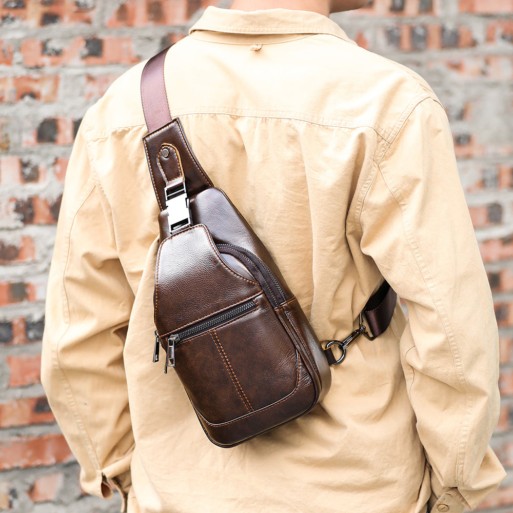 ElegantEquus Genuine Leather Chest Bag