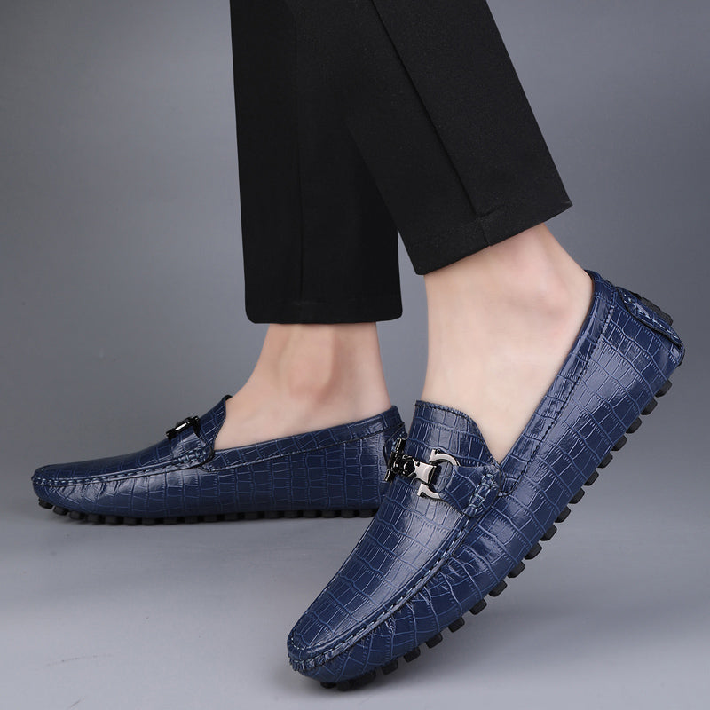 Luxury CrocBlend Crocodile Pattern Slip-On Loafers