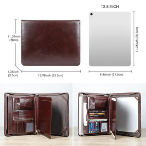 CowLuxe Stylish Leather Men's Ipad Bag