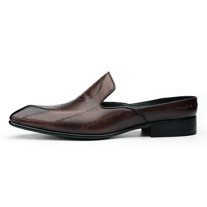 AlliLuxo Exotic Slip On Dress Shoes