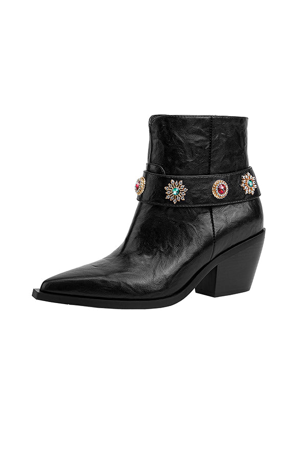 Sleek Western Ankle Boots