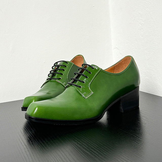 ChicLux Square Toe Lace-Up Dress Shoes