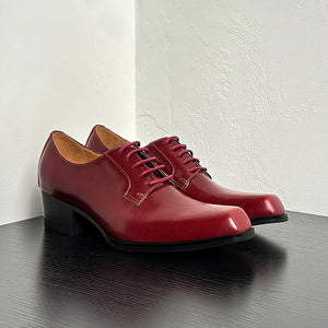 ChicLux Square Toe Lace-Up Dress Shoes