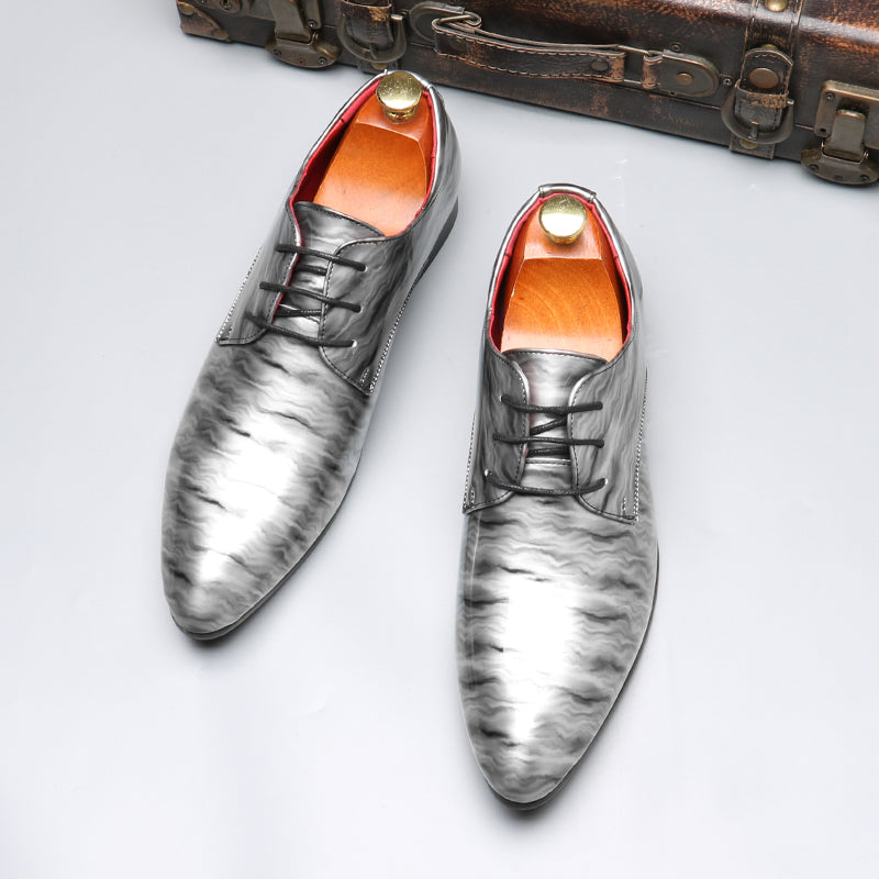 AlliLuxe Lace-Up Leather Derby Shoes