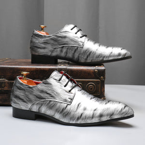 AlliLuxe Lace-Up Leather Derby Shoes