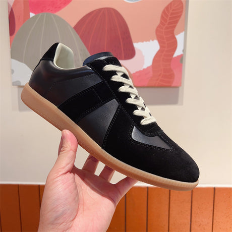 LuxeLeather Lace-up Sneakers