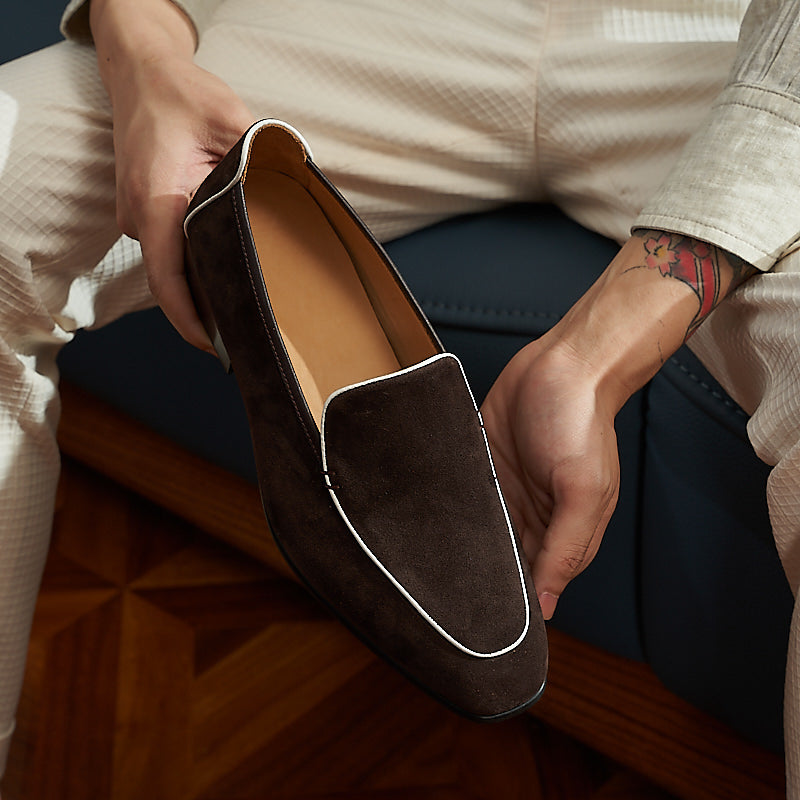 LuxeLeather Chic Hazel Slip-on Loafers