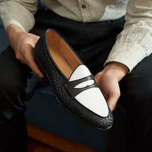 HazelLux Leather Slip-On Loafers