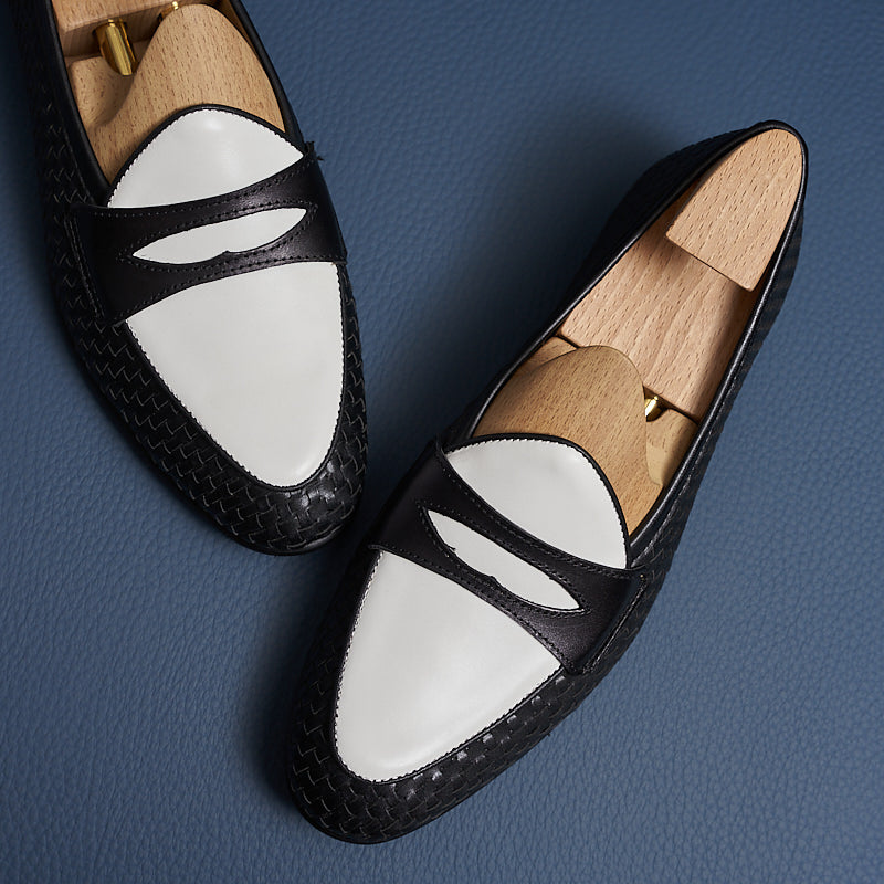 HazelLux Leather Slip-On Loafers