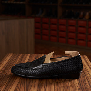 HazelLux Leather Slip-On Loafers