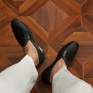 HazelLux Leather Slip-On Loafers