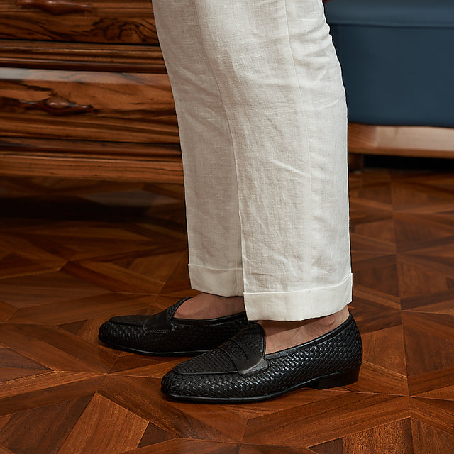 HazelLux Leather Slip-On Loafers