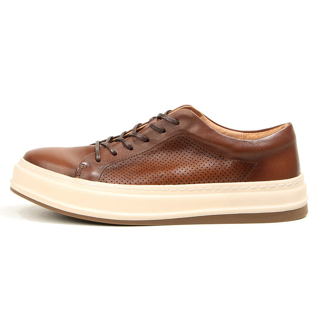 Luxury Leather Lace Up: Sleek Round Toe