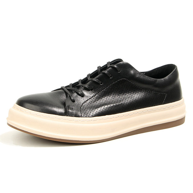 Luxury Leather Lace Up: Sleek Round Toe