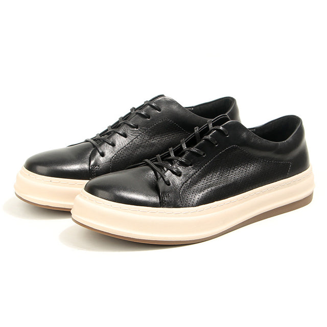 Luxury Leather Lace Up: Sleek Round Toe