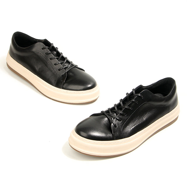 Luxury Leather Lace Up: Sleek Round Toe