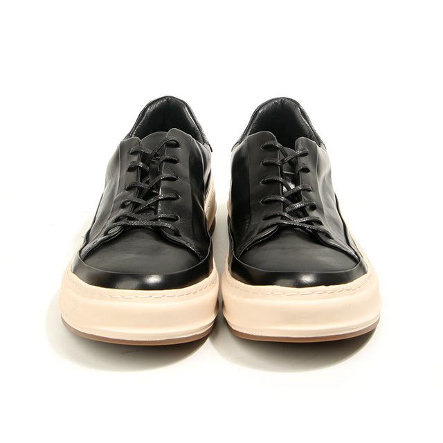 Chic Leather Lace-Up Casual Shoes