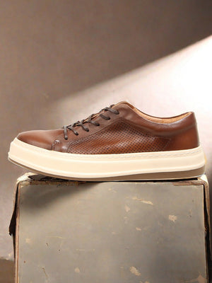 Luxury Leather Lace Up: Sleek Round Toe