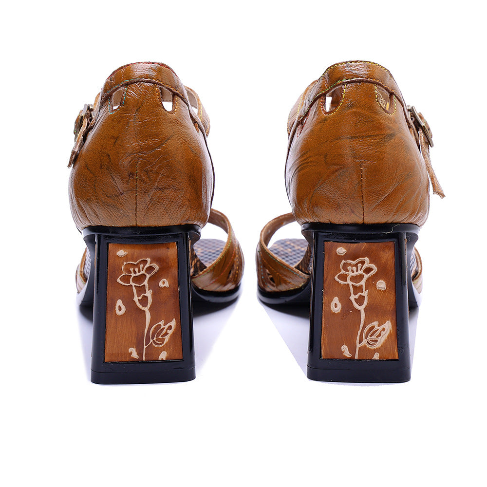 Veltique Elegance Buckle Heels