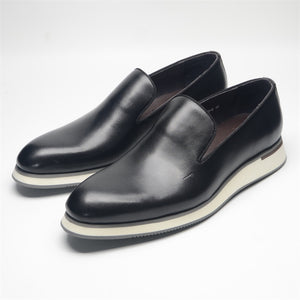 Luxe Leather Slip-on Brogue Dress Shoes