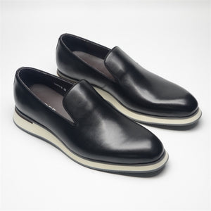 Luxe Leather Slip-on Brogue Dress Shoes