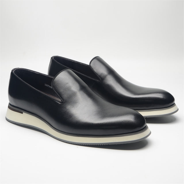 Luxe Leather Slip-on Brogue Dress Shoes