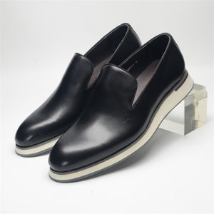 Luxe Leather Slip-on Brogue Dress Shoes