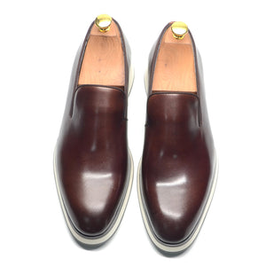 Luxe Leather Slip-on Brogue Dress Shoes