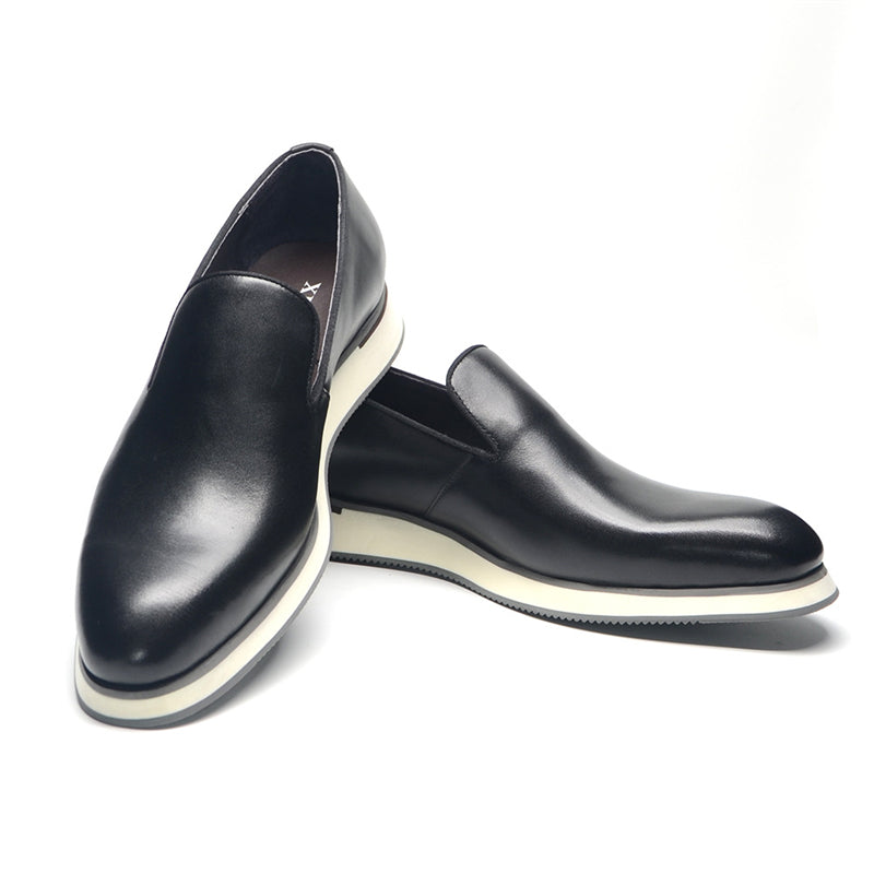 Luxe Leather Slip-on Brogue Dress Shoes