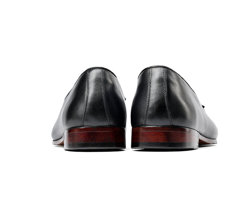 LuxeCroco Glossy Leather Round Oxford Dress Shoes