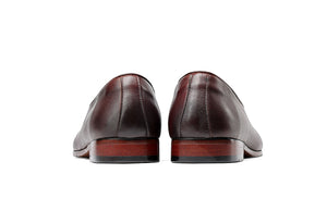 LuxeCroco Glossy Leather Round Oxford Dress Shoes