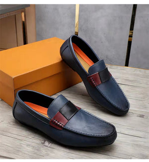 ChicCow Leather Round Toe Casual Loafers