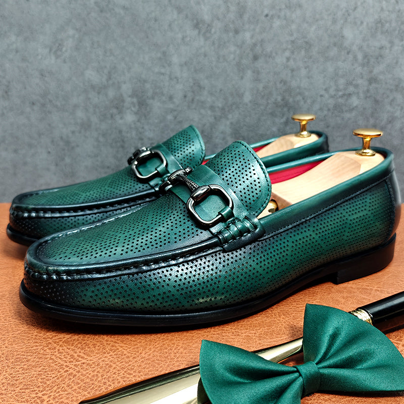 LuxLeather Elegant Slip On Loafers