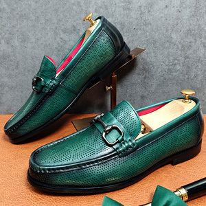 LuxLeather Elegant Slip On Loafers