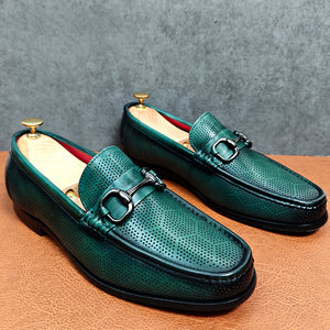 LuxLeather Elegant Slip On Loafers