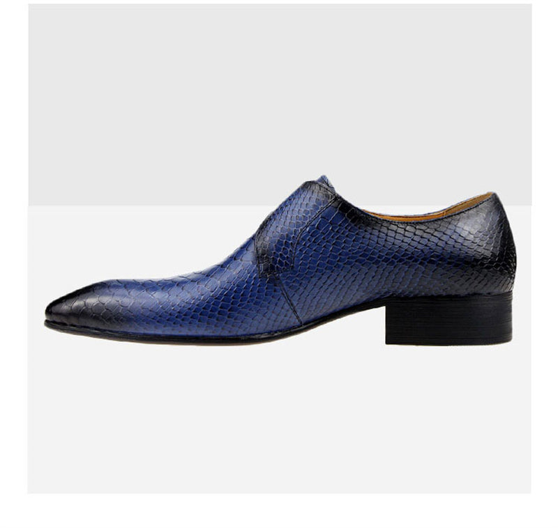 ChicLeather Embossed Monkstrap Dress Shoes