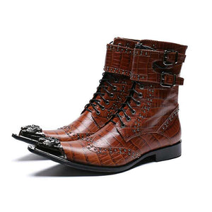 Elegant Pointed-Toe Men's Ankle Boots