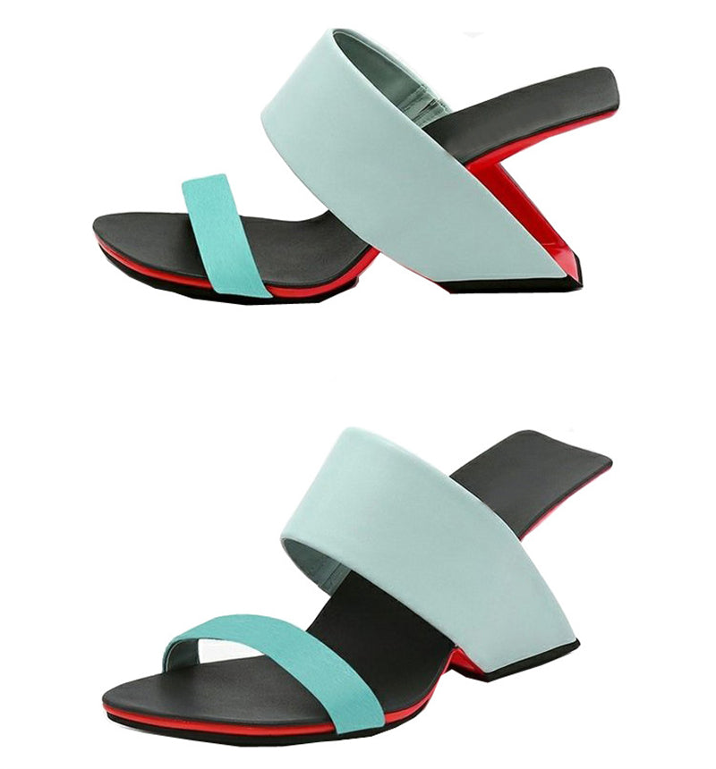 Chicfashion Cow Leather Peep Toe  Sandals