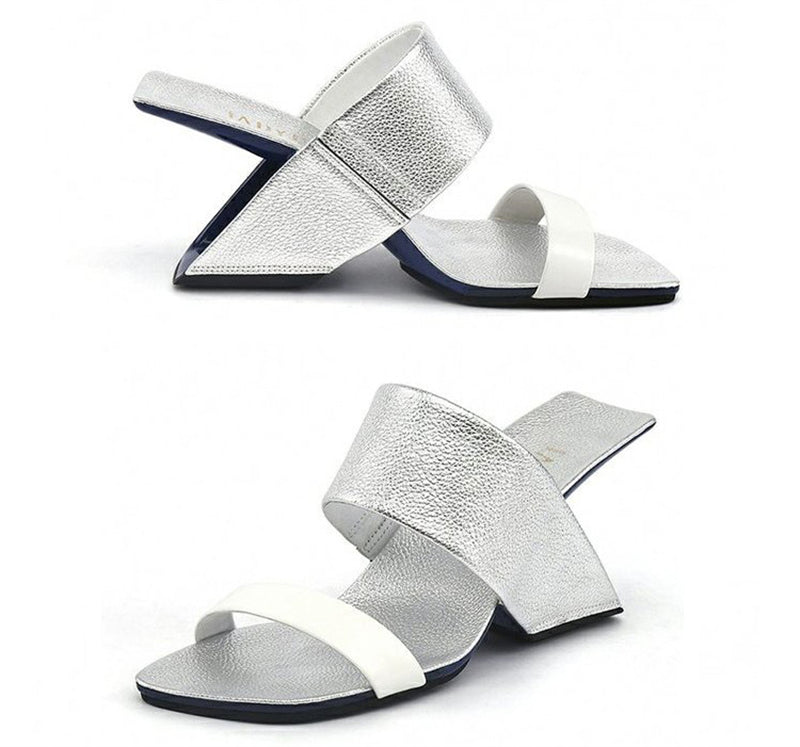 Chicfashion Cow Leather Peep Toe  Sandals