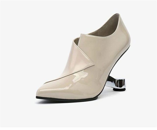 AlliLuxe Glossy Slip On Pumps