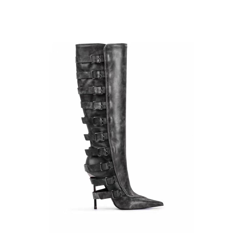 Luxe Chic Winter High Heeled Boots