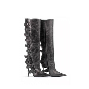 Luxe Chic Winter High Heeled Boots