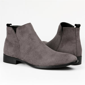 Chic Exotic Leather Slip Ankle Boots