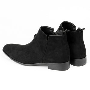 Chic Exotic Leather Slip Ankle Boots